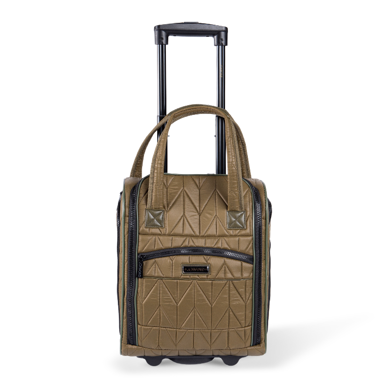 V-Shaped Quilted Parachute Nylon Luggage Set