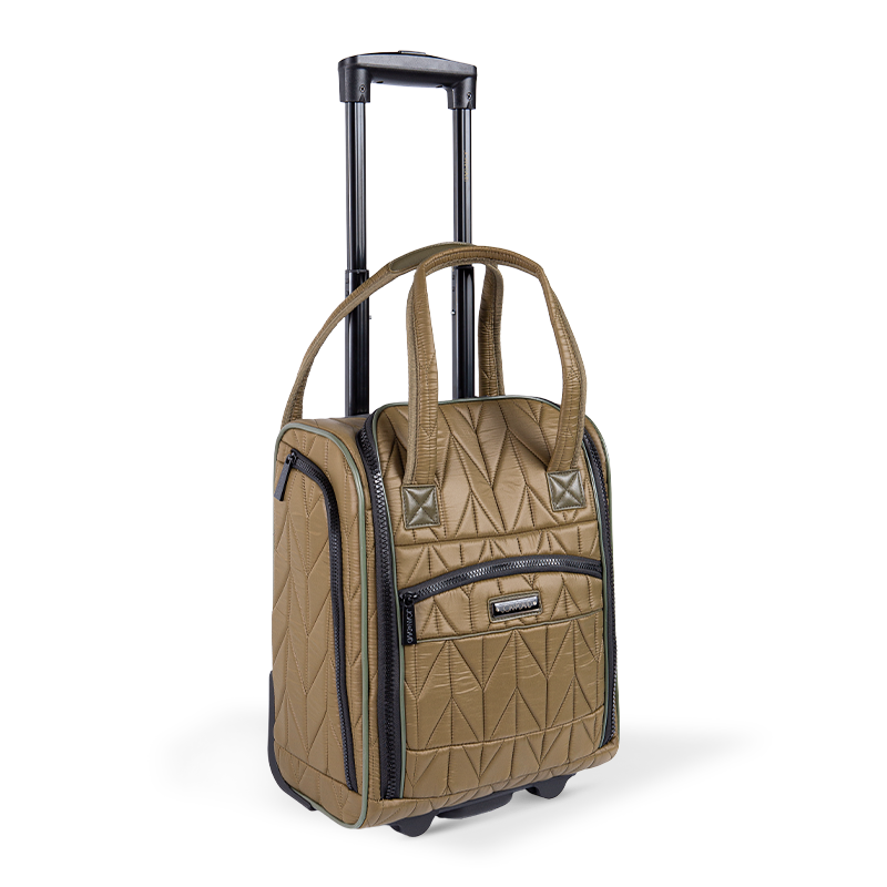 V-Shaped Quilted Parachute Nylon Luggage Set