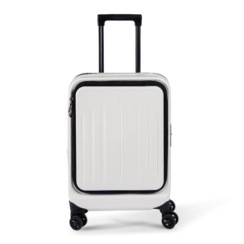 White Hard Expandable Carry-On Luggage