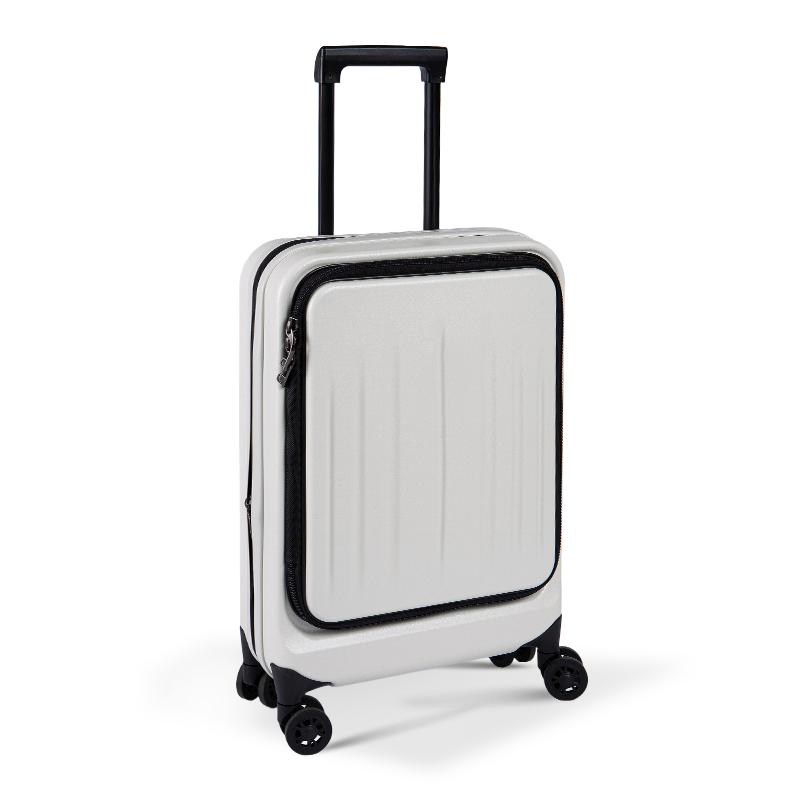 White Hard Expandable Carry-On Luggage
