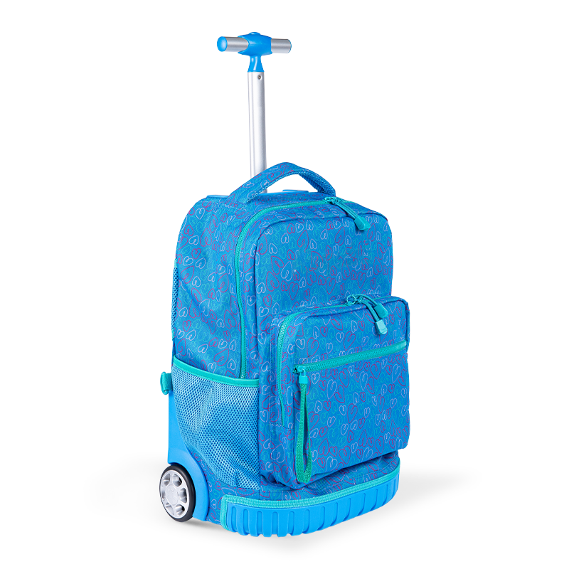 Climbing-Friendly Unisex Luggage Backpack with Spine Protection for Teenagers, Lightweight Rolling Backpack with Lunch Box