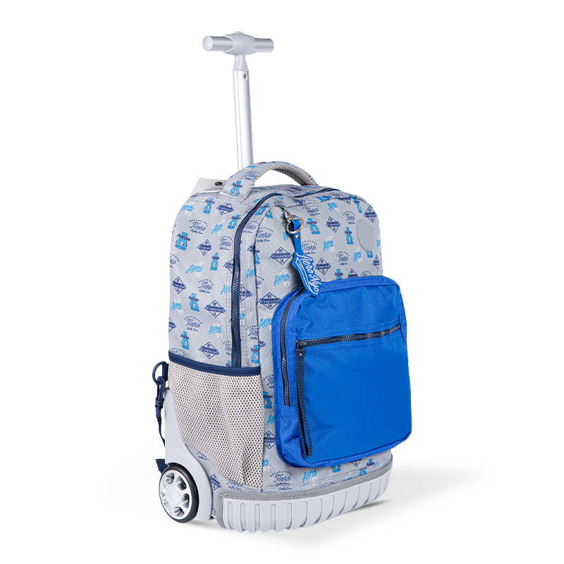 Climbing-Friendly Unisex Luggage Backpack with Spine Protection for Teenagers, Lightweight Rolling Backpack with Lunch Box