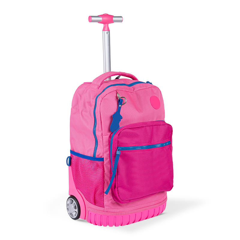Climbing-Friendly Unisex Luggage Backpack with Spine Protection for Teenagers, Lightweight Rolling Backpack with Lunch Box