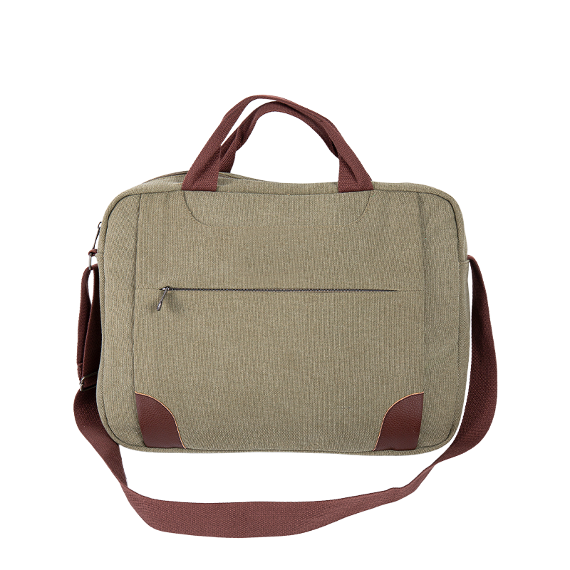 Laptop Messenger Bag – Canvas Crossbody Shoulder Bag with Multiple Compartments – Green
