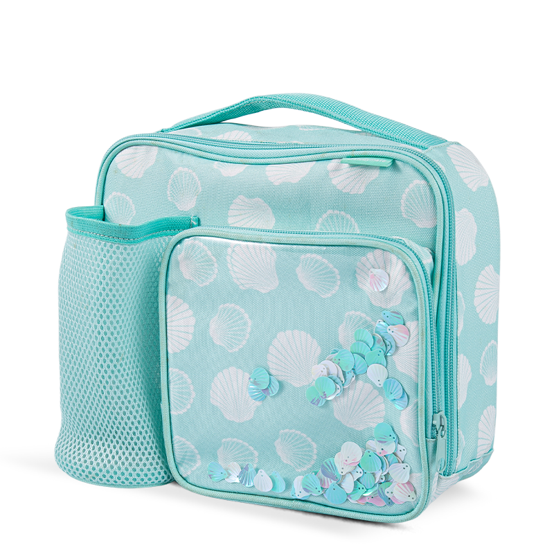 Mesh Pocket Printed Lunch Box – Seashell & Butterfly Series
