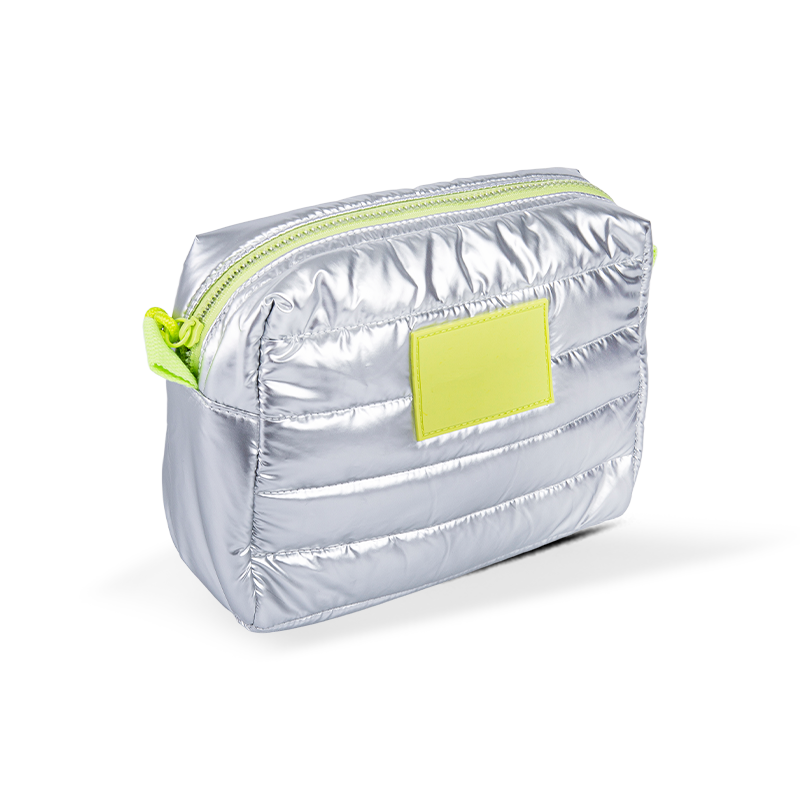 Various padded hand-held toiletries bags