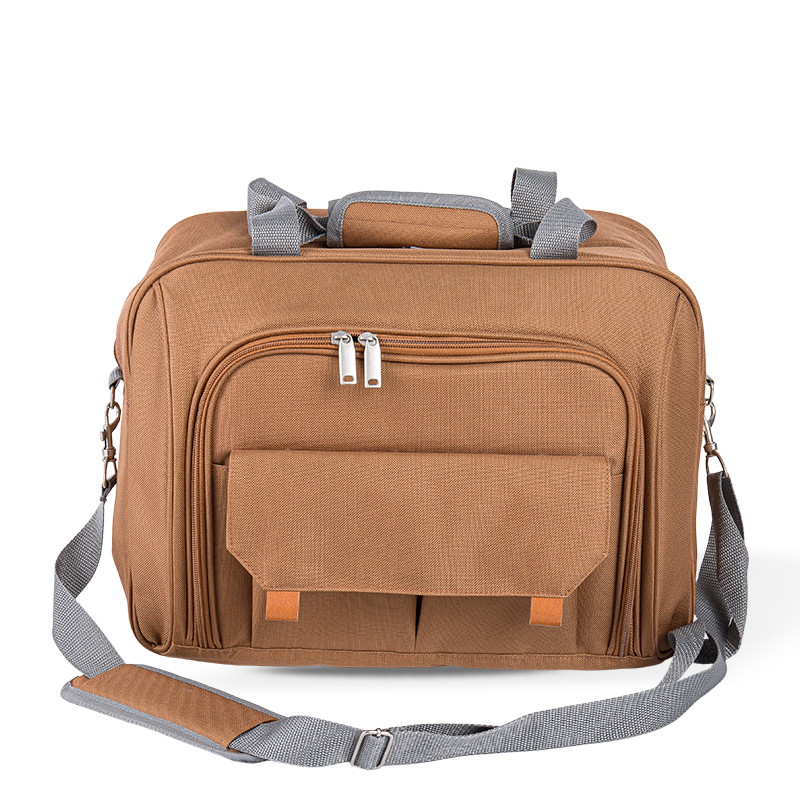 Ladies' lunch bag, 18L men's and women's insulated lunch box, expandable double-layer lunch refrigerated bag, leak proof lightweight lunch tote bag, with side tissue bag (gray)