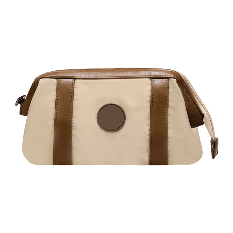 Customized logo striped small travel toiletries storage zipper bag makeup bag makeup bag women's gift