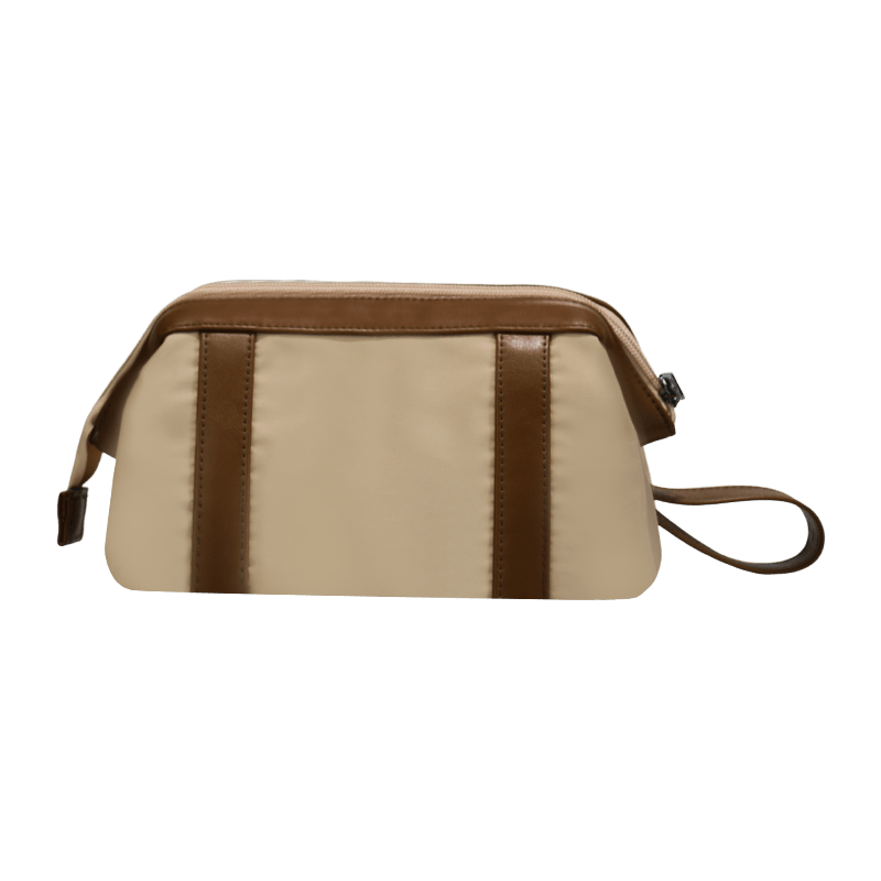 Customized logo striped small travel toiletries storage zipper bag makeup bag makeup bag women's gift