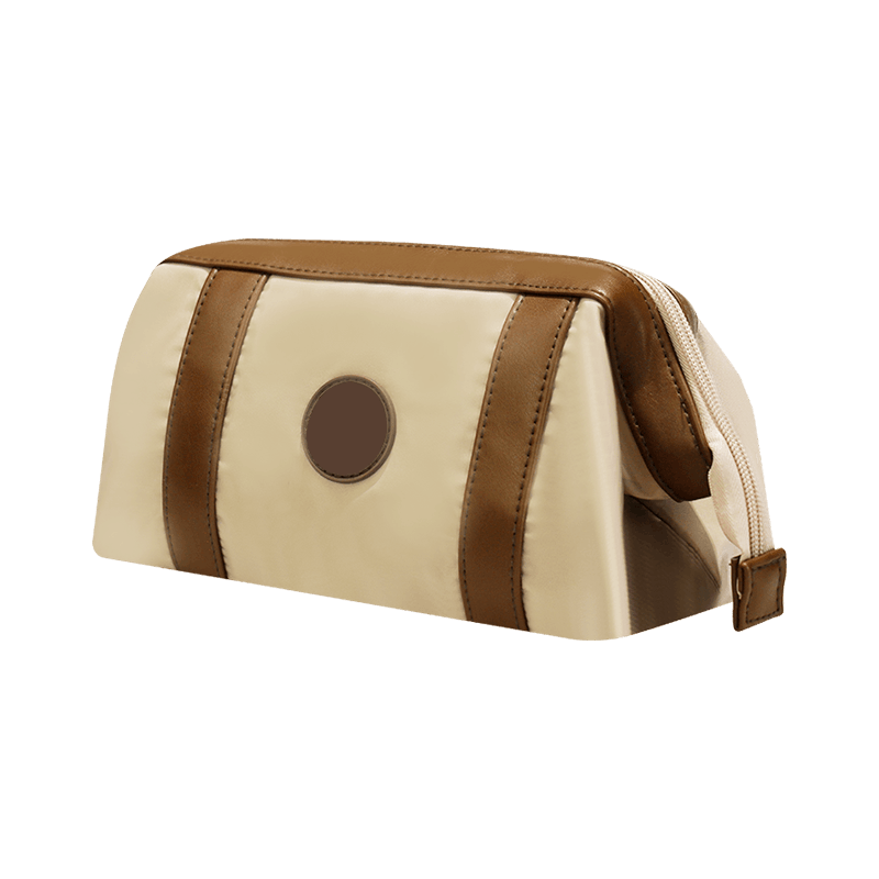 Customized logo striped small travel toiletries storage zipper bag makeup bag makeup bag women's gift