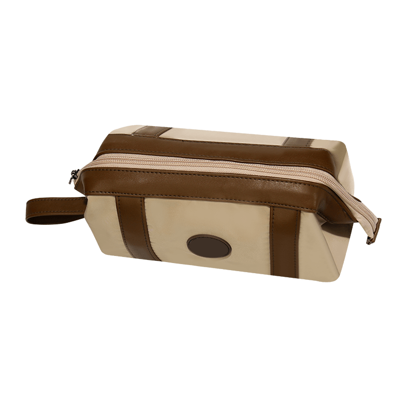 Customized logo striped small travel toiletries storage zipper bag makeup bag makeup bag women's gift