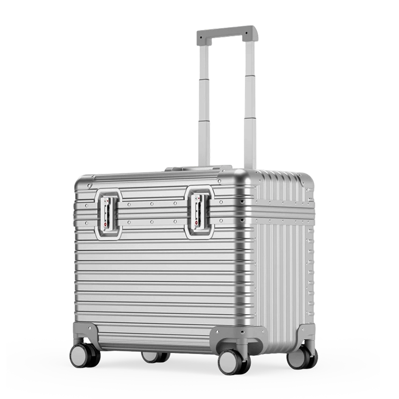 20-Inch Aluminum-Magnesium Alloy Travel Luggage With Universal Wheels, Business-Style, Light Luxury Trolley Case, Unisex Carry-On