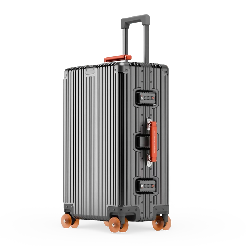 All-Aluminum-Magnesium Alloy Trolley Case With Universal Wheels, Retro Travel Suitcase For Men And Women, Carry-On Luggage