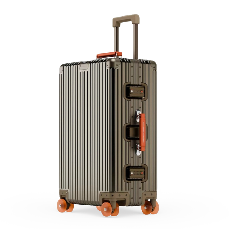 All-Aluminum-Magnesium Alloy Trolley Case With Universal Wheels, Retro Travel Suitcase For Men And Women, Carry-On Luggage