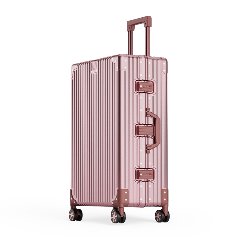 All-Aluminum-Magnesium Alloy Luggage With Combination Lock, 20-Inch Carry-On Suitcase For Men And Women