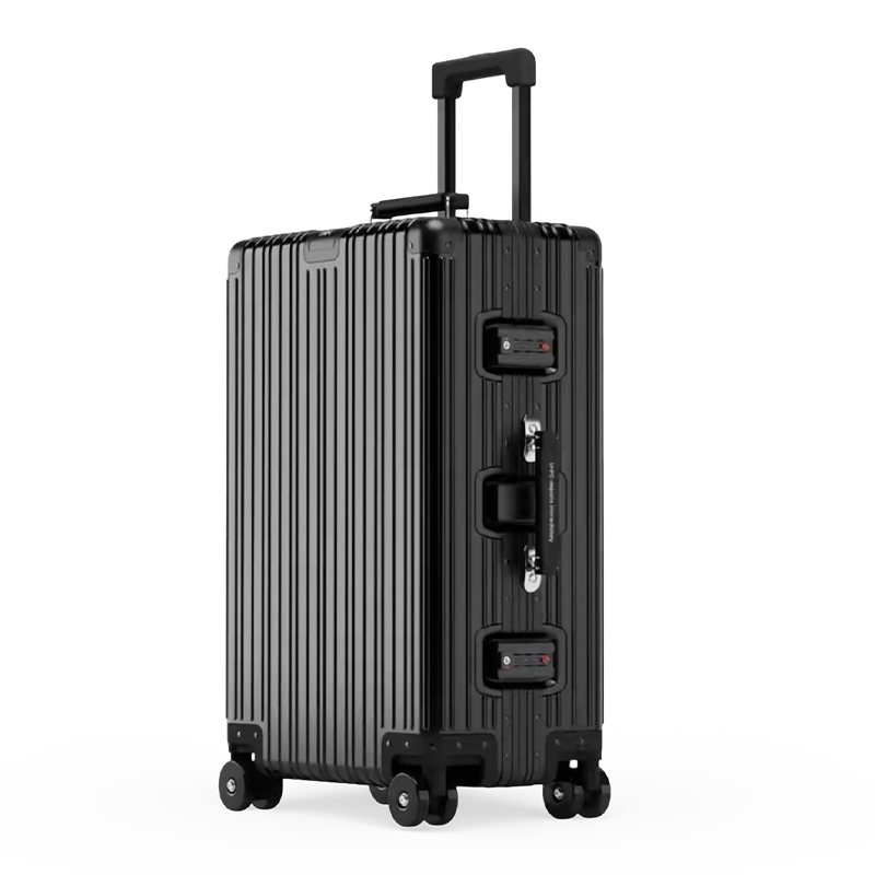 All-Aluminum-Magnesium Alloy Trolley Case With Universal Wheels, Retro Travel Suitcase For Men And Women, Carry-On Luggage