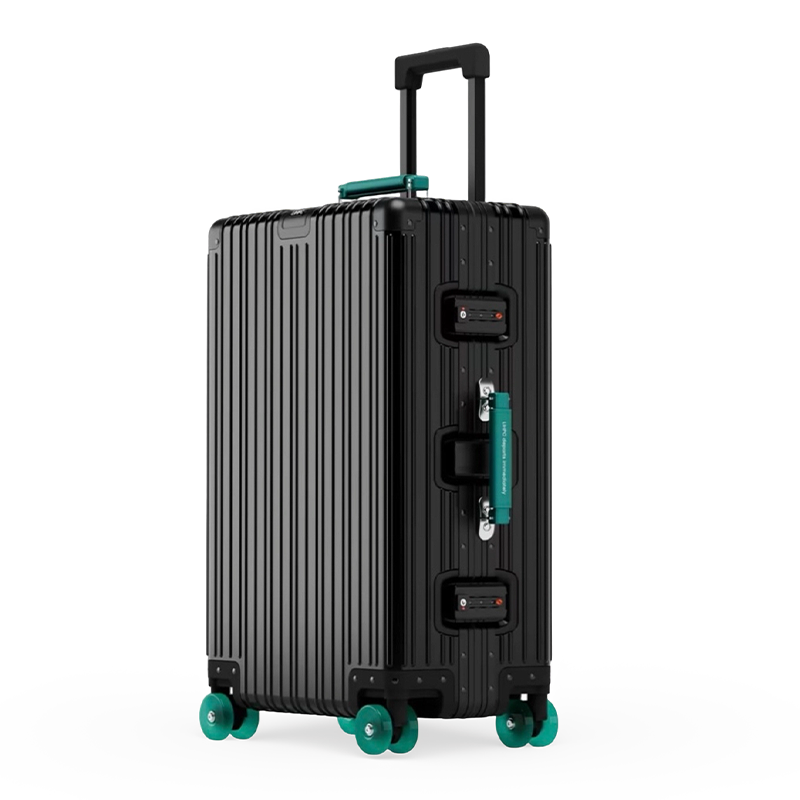 All-Aluminum-Magnesium Alloy Trolley Case With Universal Wheels, Retro Travel Suitcase For Men And Women, Carry-On Luggage