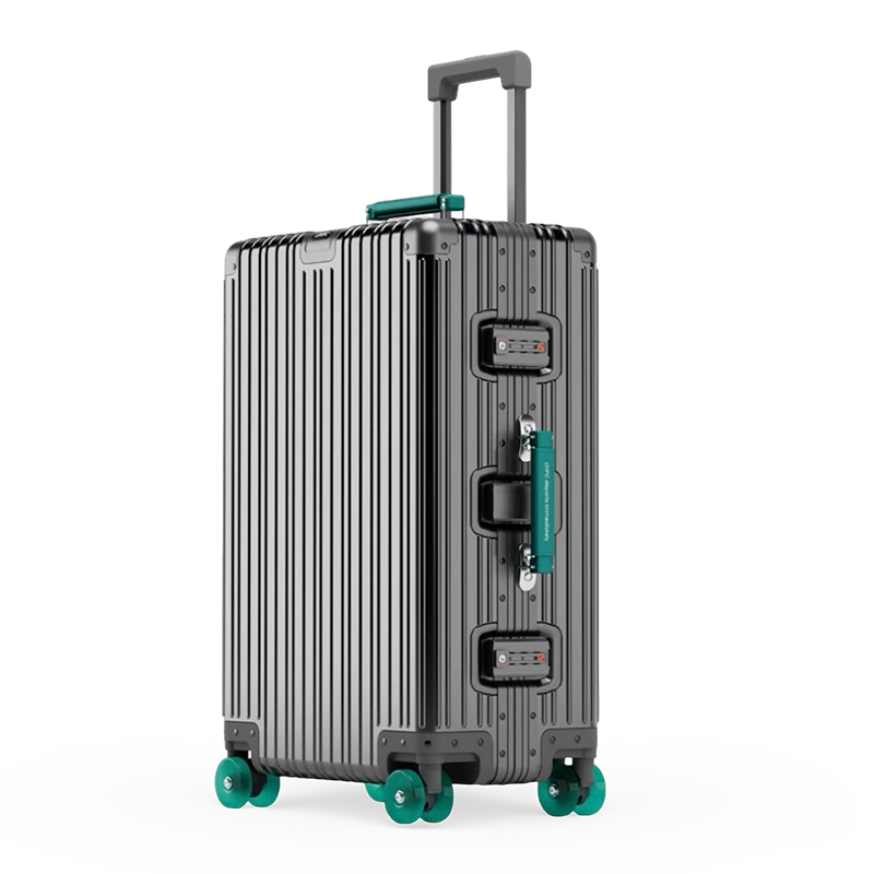 All-Aluminum-Magnesium Alloy Trolley Case With Universal Wheels, Retro Travel Suitcase For Men And Women, Carry-On Luggage