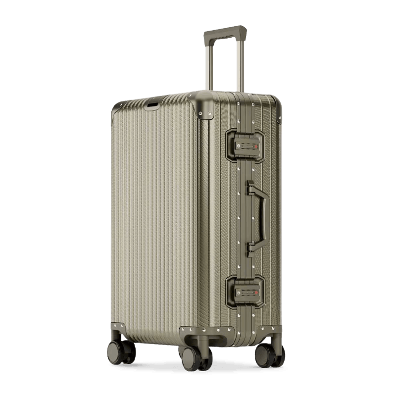 All-Aluminum-Magnesium Alloy Luggage With Universal Wheels And Combination Lock, Large Capacity Carry-On Travel Suitcase