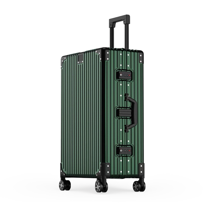 All-Aluminum-Magnesium Alloy Luggage With Combination Lock, 20-Inch Carry-On Suitcase For Men And Women