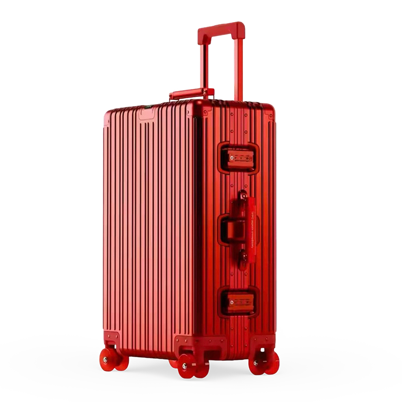 All-Aluminum-Magnesium Alloy Trolley Case With Universal Wheels, Retro Travel Suitcase For Men And Women, Carry-On Luggage