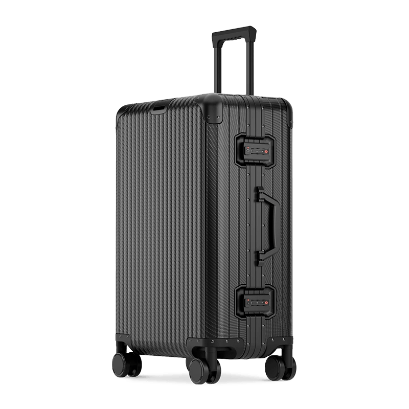 All-Aluminum-Magnesium Alloy Luggage With Universal Wheels And Combination Lock, Large Capacity Carry-On Travel Suitcase