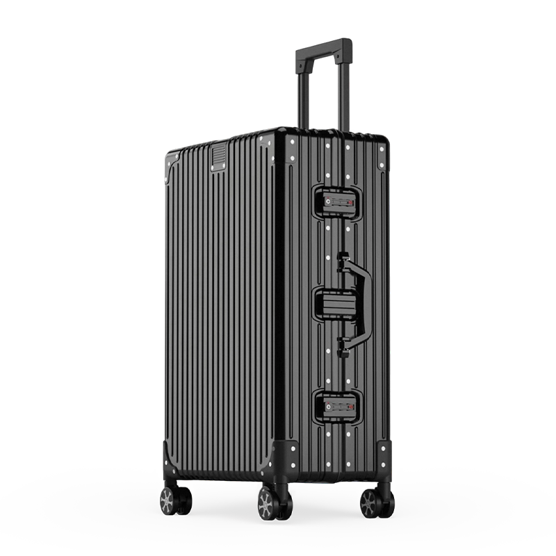 All-Aluminum-Magnesium Alloy Luggage With Combination Lock, 20-Inch Carry-On Suitcase For Men And Women