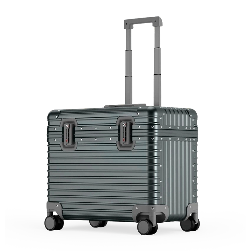 20-Inch Aluminum-Magnesium Alloy Travel Luggage With Universal Wheels, Business-Style, Light Luxury Trolley Case, Unisex Carry-On